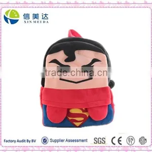 Hot Sell Two Styles Superman Cartoon Soft Plush Backpack Bag thumbnail-2
