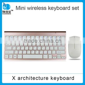 Rose Gold Wireless Multimedia Keyboard and Mouse thumbnail-3