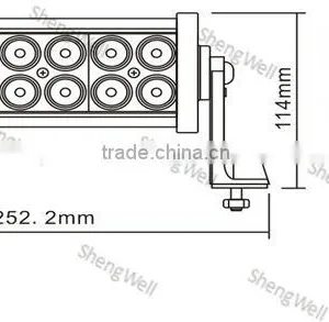 ShengWell Auto Led Light Bar 36W 7.5inch Dual Row Led Bar Light Cree Led Light Bar 36w thumbnail-1