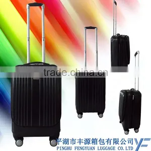 2014New Style Pure PC Luggage 20 Inch Trolley, Black Carry Case thumbnail-1
