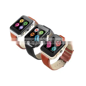 Bluetooth 4.0 Smart Watch Leather Strap With Push Message Twitter Facebook Smart Wristband For IOS Android Smart Phones thumbnail-4