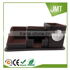 High-end Multi-functional Creative Leather Pen Container Business Card Holder thumbnail-1