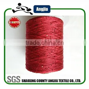China Fancy Yarn Fishnet Yarn With Sequin for Knitting Scarf thumbnail-5