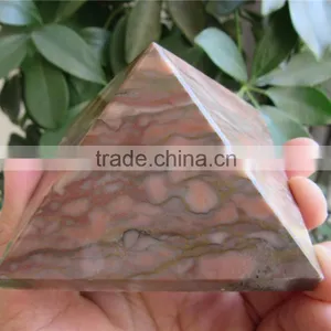 Hot Sale Polished Natural Grain Crystal Pyramid for Energy Healing thumbnail-1