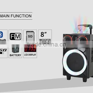 Hoxen 8" Active Bluetooth Speakers Box With Disco Ball Light Show L-212 thumbnail-4