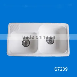 Hot Sales Artificial Stone Kitchen Sinks, Acrylic Solid Surface Kitchen Sink, ,double Bowl Kitchen Sink thumbnail-5