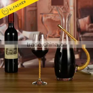 High Quality Wedding Occasion Clear Decorated Crystal Wine Glasses thumbnail-1