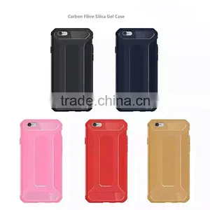 Shock Proof Custom Carbon Fiber Pattern Silicon Mobile Phone Case Cover for IPhone 6 / 6s thumbnail-6
