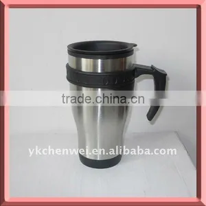 Double Wall Budget Promotional Steel Plastic Travel Mug thumbnail-1