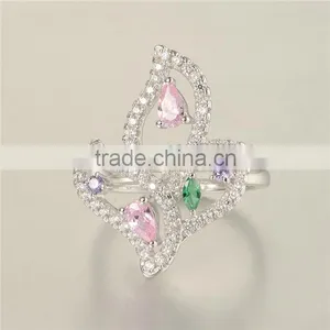 Wholesale Metal Ring With Color Stones thumbnail-5