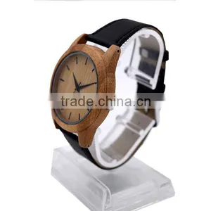 2016 Hot Sale Top Quality Carbonized Bamboo Wood Dial Watch Trade Assurance thumbnail-3