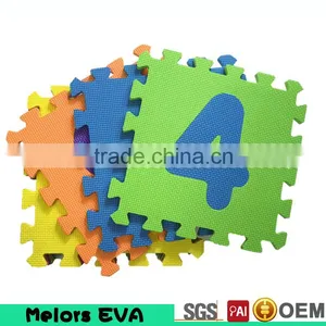 Melors Discount Eva Foam Combination Green & Beige Colourful Non Slip Green and Safe Textured Kids Floor Mat thumbnail-1