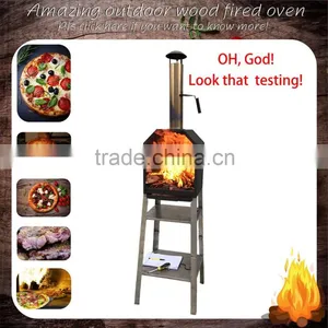 Wood Fired Oven Mini Pizza Oven Portable Outdoor Oven With High Base thumbnail-1