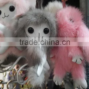 Wholesale Fashion Little Monkey Key Chain With Mink Fur thumbnail-2