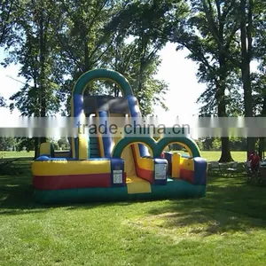 JumpFun Inflatable Obstacle Course With Slide thumbnail-1