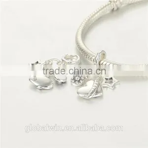 Heart Bracelet Charms European Charm Bracelet Necklace 100% Real 925 Sterling Silver S219 Aaa Cubic Zirconia thumbnail-3