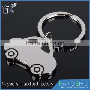 Latest Design Low Moq Metal Trolley Coin Keychain China Wholesale thumbnail-2