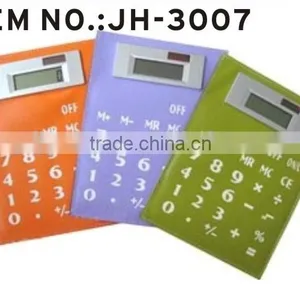 8 Digit Foldable Pocket Calculator Silicone Solar Calculator With Custom Logo thumbnail-4
