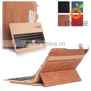 Leather Case Cover With Bluetooth Wireless Keyboard With Tablet Cover Case thumbnail-2