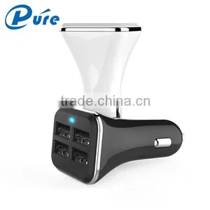 OEM 5.2A/6.8A Intelligent Recognition Car Charger Premium 4 Usb Car Charger for Mobile Phones thumbnail-1