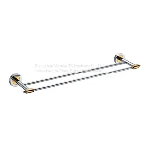 Stainless Steel Material Bathroom Double Towel Bar thumbnail-2