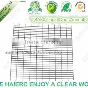 Haierc Triple Dog Crate Folding Metal Dog Cage Dog Crate thumbnail-2