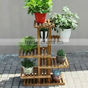 2017 Newest Antique Wooden Plant Stand for Home and Garden thumbnail-1