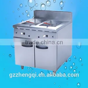 Commercial 2-Tank& 2-Basket Gas Fryer With Cabinet(ZQW-839) thumbnail-1