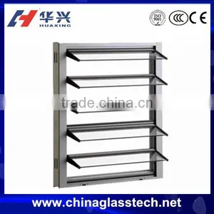 Bathroom Room PVC Glass Vertical Louver Window thumbnail-1
