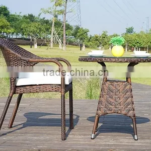 Rattan Coffee Table and Chair, Garden Table and Chair thumbnail-2