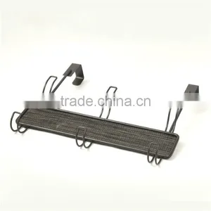 New Metal Wall Rack, 3 Hooks, Bronze thumbnail-4
