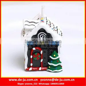 No Dripping Wax Small House With Christmas Tree Candle thumbnail-1