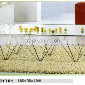 High Gloss Coffee Table Glass Coffee Table Stainless Steel Coffee Table thumbnail-1