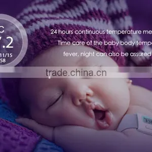 New Bluetooth Smart Thermometer With High Temporature Alarm, Wearable Electric Thermometer for Baby thumbnail-2