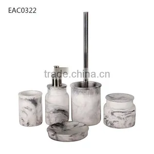 Superior Concrete Home Decoration Bathroom Set With Lotion Dispenser and Soap Dish thumbnail-1