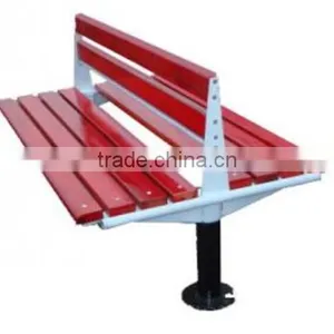 Outdoor Garden Double Backrest Wooden Benches thumbnail-5