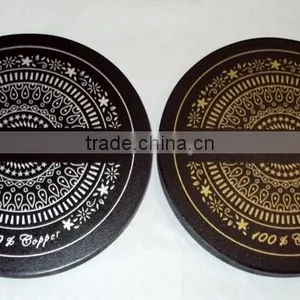 Customized Cheap Wooden Tea Cup Coaster, Tea Placement Cup Mat Coaster, Handmade Mule Mug Coaster, Custom MDF Wood Coaster thumbnail-4