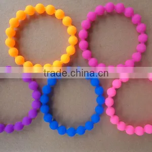 Newly Wear-resisting Colorful Silicone Bead Bracelet thumbnail-1
