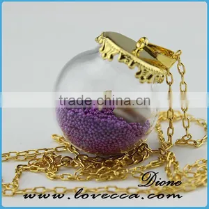 Hollow Decorative Clear Glass Ball for Making Diy Jewelry thumbnail-1