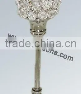 Crystal Candle Holder With Metal Stand for Wedding Decor thumbnail-3