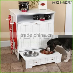 Wood MDF Dog Food Storage Station Pet Feeder Homex_BSCI Factory thumbnail-1