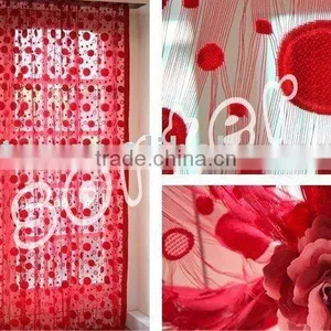 Modern Style Red Colour Polyester String Curtain thumbnail-1