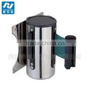 Wall Mounted Retractable Belt Mechanism, Wall Mount Crowd Control Barrier thumbnail-2