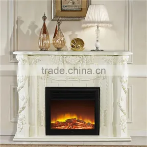 Antique European Style Facing Stone Carving Marble Fireplace thumbnail-2