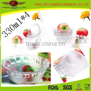 High Clear Decorative Tempered Gass Fresh Salad Bowl thumbnail-1