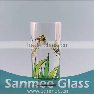 Machine Pressed Glass With Decal Printing Printed Glass Cup thumbnail-1