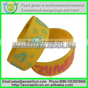 Embellished Silicone Band,Laser Engraved Silicone Bangle,1'wrisbtand thumbnail-1