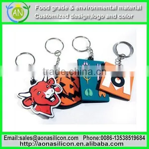 Dongguan Factory Custom Production Keychain Customized Logo 3d Silicone Keychain thumbnail-1