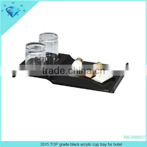 2015 TOP Grade Black Acrylic Cup Tray for Hotel thumbnail-1