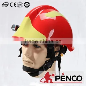 Fire Helmet Fireman Protected Red Safty Cap Nomex Fabric Aramid Waterproof Flame Resistant thumbnail-2